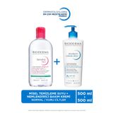 Bioderma Atoderm Normal ve Kuru Ciltler Nemlendirici Yüz Vücut Bakım Kremi 500 ml ve Sensibio Misel Su 500 ml