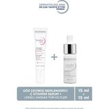 Bioderma C Vitaminli Gece Serumu 15 ml & Hyalüronik Asit ve Kafeinli Göz Bakım Kremi 15 ml