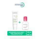 Bioderma Kurutucu Akne Tedavisi İçin Yatıştırıcı Nemlendirici & H2O Micellar Makyaj Temizleme Suyu 2'li Set