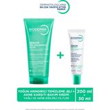 Bioderma Sebium Bakım Kremi 40 ml ve Arındırıcı Yüz Temizleme Jeli 200 ml