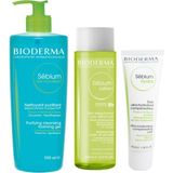 Bioderma Sebium Bakım Set | Krem - Tonik - Temizleme Jel Orijinal Boy