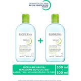 Bioderma Sebium H2O 2'li Set Micellar Makyaj Temizleme Suyu 500 ml Karma ve Yağlı Ciltler İçin Dengeleyici