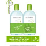 Bioderma Sebium H2O 500 ml - İkili Paket Renksiz Tüm Cilt Tipleri İçin Yaz İçin İdeal