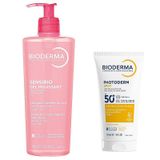 Bioderma SPF50+ 150 ml Photoderm Spot + Bioderma Sensibio 500 ml Foaming Gel