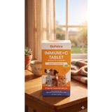 BioFeline Immune+C Bağışıklık Güçlendirici 75 Tablet - Kedi ve Köpekler İçin Prebiyotik, C Vitamini, Beta Glukan ve Ekinezya Destekli