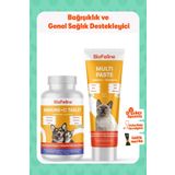 BioFeline Kediler İçin Bağışıklık ve Genel Sağlık Destek Seti – 100g Multivitamin Malt + Immune+C 75 Tablet
