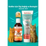 BioFeline Kısırlaştırılmış Kediler İçin 100 g Malt Macun ve Biotinli Damla Tüy Sağlığı Destek Seti