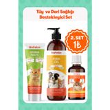 Biofeline Yoğun Tüy Dökülmesi Azaltıcı Kediler İçin Parlaklık Destek Seti, Balık Yağı + Derma