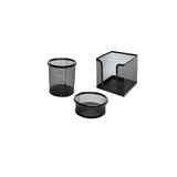 Biofin Offıcelıne Metal Tel Masa Üstü 3lü Set ( Kalemlik-küp Notluk - Ataşlık Fx