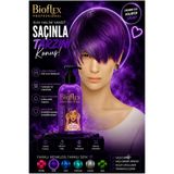 Bioflex Ametist Moru Saç Boyası Geçici Renkli Patlıcan Moru Amonyaksız 250 ml Purple Hair Dye (KOKUSUZ) jeans color Mor