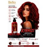 Bioflex Amonyaksız Kırmızı Renkli Saç Boyası 250 ml Kokusuz Su Bazlı Geçici renkli Saç Boyası jeans color kırmızı