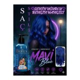 Bioflex Amonyaksız Mavi Renkli Saç Boyası 250 ml Kokusuz Su Bazlı Geçici-renkli Saç Boyası 250 ml Blue Hair Dye