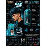 Bioflex Naturel Hair Color Geçici-renkli Amonyaksız Renkli Saç Boyası 250ml(KOKUSUZ) Deniz Mavisi 250 ml