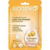 Biogeniq Collagen Solution Tek Kullanımlık Kağıt Yüz Maskesi