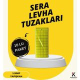 BioGreen Sarı Yapışkan Levha Tuzak, Yapışkan Sinek Tuzağı ,sera ve Bahçe Tuzağı 25 cm x 10 cm Adet Seçiniz - 30 Adet