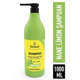Biohair 1000 ml Yağlı ve Yıpranmış Saçlar Tuzsuz Keratinli Nane Limon Şampuan