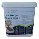 Biohumus Organik Gübre Bitki Besin Gübresi 5 Litre,% 35 Humik Fulvik Asit,%6 Organik NPK,%70 Organik Madde, Kokusuz, Uluslarası Organik Sertifikalı, Bitki Besleyici, Kök Geliştirici