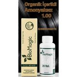 Biomagic 1.00 Siyah Organik Içerikli Amonyaksız Kalıcı Kokusuz Saç Boyası +Oksidan - bm