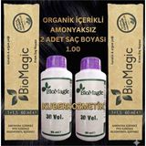 Biomagic 1.00 Siyah Organik Içerikli Amonyaksız Kalıcı Saç Boyası 2boya +2oksidan