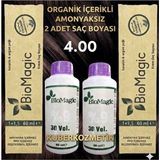 Biomagic 4.00 Kahve Organik Içerikli Amonyaksız Kalıcı Saç Boyası 2boya +2oksidan