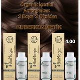 Biomagic 4.00 Kahve Organik Içerikli Amonyaksız Kalıcı Saç Boyası 3boya +3oksidan