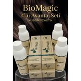 Biomagic 4.00 Orta Kahve Organik Içerikli Amonyaksız Kalıcı Kokusuz Saç Boyası 4boya 4oksidan