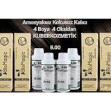 Biomagic 5.00 Açık Kahve Organik Içerikli Amonyaksız Kalıcı Kokusuz Saç Boyası 4boya 4oksidan