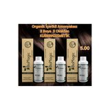 Biomagic 5.00 Açık Kahve Organik Içerikli Amonyaksız Kalıcı Saç Boyası 3boya +3oksidan