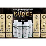 Biomagic 5.00 Açık Kahve Organik Içerikli Amonyaksız Kalıcı Saç Boyası 4boya +4oksidan