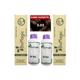 Biomagic 5.03 Fındık Kabuğu Organik İçerikli Amonyaksız Kalıcı Saç Boyası 2 Boya+2 Oksidan