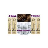 Biomagic 5.03 Fındık Kabuğu Organik İçerikli Amonyaksız Kalıcı Saç Boyası 4 Boya+4 Oksidan
