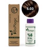 Biomagic 5.03 Fındık Kabuğu Organik Içerikli Amonyaksız Kalıcı Saç Boyası +Oksidan