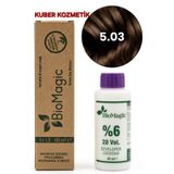 BIOMAGIC 5.03 Fındık Kabuğu Organik İçerikli Amonyaksız Kalıcı Saç Boyası