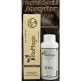 Biomagic 6.00 Koyu Kumral Organik Içerikli Amonyaksız Kalıcı Kokusuz Saç Boyası +Oksidan - bm