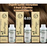 Biomagic 6.03 Kahve Köpüğü Organik Içerikli Amonyaksız Kalıcı Saç Boyası 3boya +3oksidan