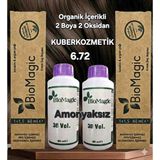 Biomagic 6.72 Koyu Küllü Kumral Organik Içerikli Amonyaksız Kalıcı Kokusuz Saç Boyası 2 Boya 2 Oksidan