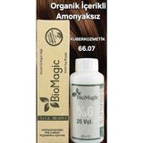 Biomagic 66.07 Çikolata Kahve Organik Içerikli Amonyaksız Kalıcı Kokusuz Saç Boyası +Oksidan