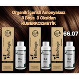 Biomagic 66.07 Çikolata Kahve Organik Içerikli Amonyaksız Kalıcı Saç Boyası 3boya +3oksidan