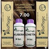 Biomagic 7.00 Kumral Organik Içerikli Amonyaksız Kalıcı Saç Boyası 2boya +2oksidan