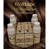 Biomagic 7.00 Orta Kumral Organik Içerikli Amonyaksız Kalıcı Kokusuz Saç Boyası 4boya 4oksidan