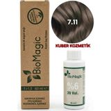 Biomagic 7.11 Yoğun Küllü Kumral Amonyaksız Organik İçerikli Kalıcı Saç Boyası Besleyici Etki