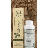 Biomagic 8.00 Açık Kumral Organik Içerikli Amonyaksız Kalıcı Kokusuz Saç Boyası +Oksidan - bm