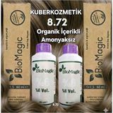 Biomagic 8.72 Açık Küllü Kumral Organik Içerikli Amonyaksız Kalıcı Kokusuz Saç Boyası 2boya 2oksidan