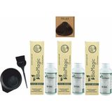Biomagic Amonyaksız Organik Keratin + Argan Yağlı 55.07 Yoğun Çikolata Kahve 3x60 ml Saç Boyası + 90 ml Oksidan + Boyama Seti