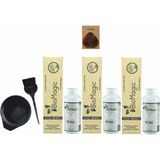 Biomagic Amonyaksız Organik Keratin + Argan Yağlı 6.03 Kahve Köpüğü 3x60 ml Saç Boyası + 90 ml Oksidan + Boyama Seti