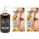 BioMagic Jeans Color Saç Boyası Koyu Kızıl 250 ml + Bianna Açıcı 2 Paket