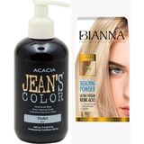 BioMagic Jeans Color Violet (Mor) Saç Boyası 250ML +Bianna Saç Açıcı Tek Kullanımlık Set Açıcı