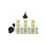 BIOMAGIC Organik Keratin+argan'lı Saç Boyası 4.00 Kahve 60ml X3 Adet+oksidan 90ml+boyama Seti