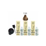 BIOMAGIC Organik Keratin+argan'lı Saç Boyası 7.00 Kumral 60ml X3 Adet+oksidan 90ml+boyama Seti