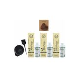 BIOMAGIC Organik Saç Boyası 77.07 Sütlü Kahve 60ml X3 Adet+oksidan 90ml+boyama Seti